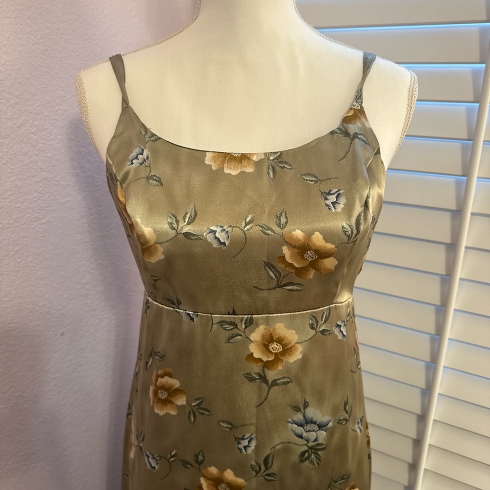 Floral Satin Slip Dress
